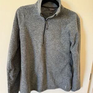 Eddie Bauer Women’s Heather Gray Quarter Zip Fleece